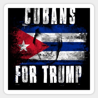 Cubans For Trump - Trump 2020 Patriotic Flag Sticker